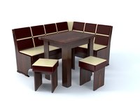 Кухонный угол Лион 2 с поворотно-раскладным столом