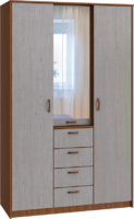 Шкаф 3-х дверный 4 ящика
