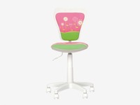 Стул детский поворотный MINISTYLE GTS WHITE FLOVERS Q (белая крестовина)